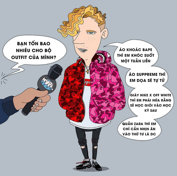 Cộng đồng mạng "dậy sóng" vì trào lưu giới trẻ Việt khoe đồ hàng hiệu - 4 Không ít cư dân mạng cho rằng để có tiền mua những bộ đồ đắt tiền, các bạn trẻ đã phải khóc lóc và hứa hẹn rất nhiều với các bậc phụ huynh (Ảnh: itisRusty)