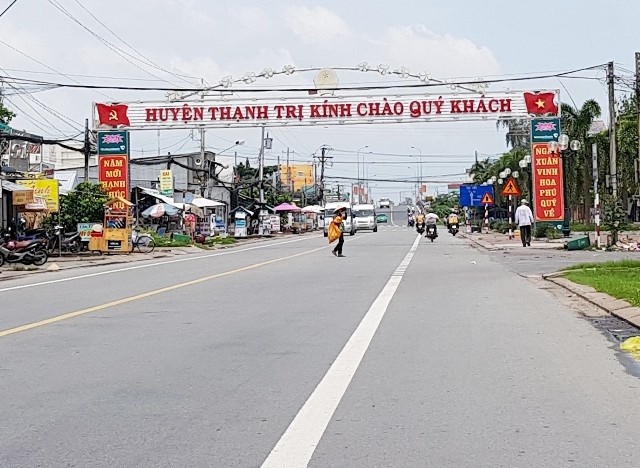 Nghi vấn cán bộ công an bị cướp xe ô tô trong đêm - 1 Địa bàn huyện Thạnh Trị (tỉnh Sóc Trăng), nơi được cho là xảy ra vụ việc.