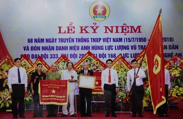 Đại đội 168 TNXP Nghệ An đón nhận danh hiệu Anh hùng lực lượng vũ trang nhân dân nhân kỉ niệm 68 năm Ngày Truyền thống TNXP Việt Nam