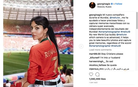 Người hâm mộ Real Madrid “tiếc hùi hụi” cô bạn gái xinh đẹp của C.Ronaldo - 3 Georgina Rodriguez từng gây “bão” trong mùa World Cup