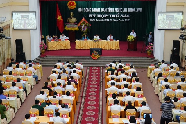 Nghệ An: Không ai bị xử lý kỷ luật do kê khai tài sản không trung thực - 1 Kỳ họp thứ 6 HĐND tỉnh Nghệ An khóa XVII khai mạc sáng ngày 18/7