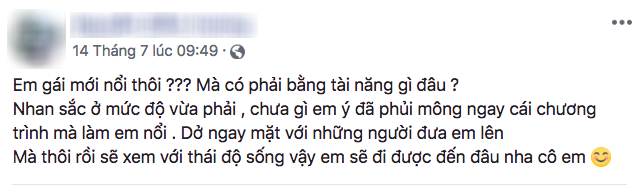 Hot girl Trâm Anh: Vụt nổi tiếng rồi bị tố “sống giả tạo” và ảnh cũ kém xinh - 6
Bài đăng từ một thành viên của ekip sản xuất bóng gió về một người chưa nổi đã mắc bệnh ngôi sao