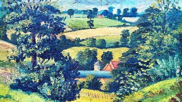 Khi Thế chiến II nổ ra, các nhu yếu phẩm tại Anh đều trở nên kham hiếm, trong đó có cả vải vẽ, người bạn chuyên vẽ biển hiệu của Freud - Tom Wright - hẳn đã xin lại một bức tranh bỏ đi của Freud để thực hiện một tấm biển khắc họa quang cảnh miền quê.