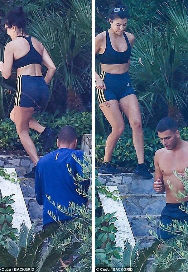 Bạn trai kém 14 tuổi “khóa môi” Kourtney Kardashian say đắm - 7
Younes Bendjima không chỉ là bạn đồng hành trong các kỳ nghỉ mát của Kourtney mà còn cùng cô luyện tập mỗi ngày.