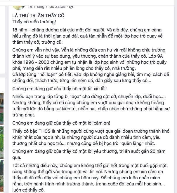 Cay Khóe Mắt Với Lá Thư Tri Ân 