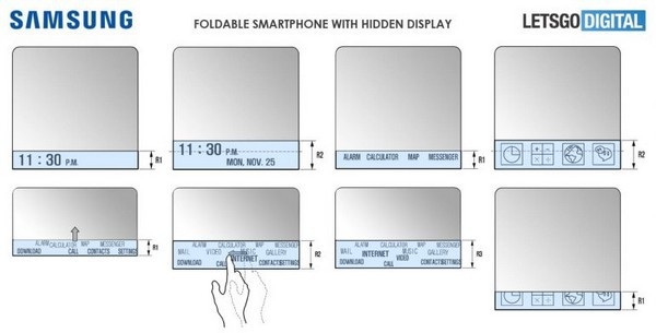 Smartphone có thể gập được của Samsung lộ thiết kế cực kỳ độc đáo - 4 Các tính năng có thể được sử dụng trên màn hình phụ bên ngoài Galaxy X