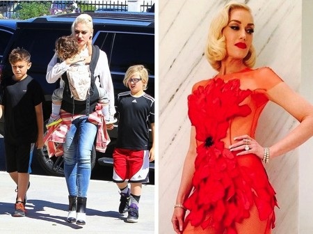 Những mỹ nhân nóng bỏng đập tan định kiến về “mẹ bỉm sữa” - 4 Gwen Stefani là một trong những ngôi sao táo bạo sinh con ở tuổi 44 và vẫn có thể lấy lại vóc dáng một cách dễ dàng. Nữ ca sĩ cá tính từng chia sẻ rằng: “Chẳng có bí mật gì cả, bạn chỉ cần ăn uống lành mạnh, tập thể dục và dừng ngay việc cảm thấy hối tiếc cho bản thân đi nhé”.