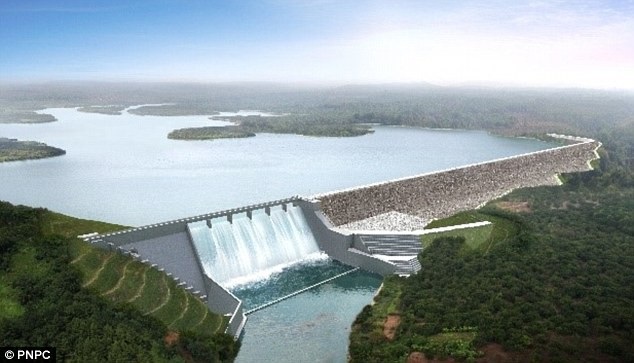 Vì sao công trình đập thủy điện của Lào bị vỡ? - 1 Phối cảnh đập thủy điện Xe-Pian Xe-Namnoy sau khi hoàn thiện (Ảnh: PNPC)