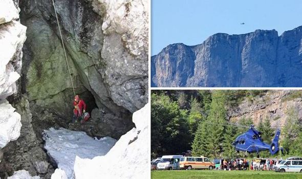 Những chiến dịch giải cứu kỳ diệu từ hang sâu - 5 Toàn cảnh vụ cứu hộ ở hang Riesending, Đức. (Ảnh: AFP/AP)