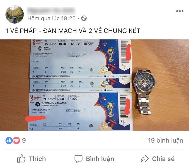 Muôn kiểu “hốt bạc” mùa World Cup của du học sinh Việt tại Nga - 2
World Cup 2018 mới bước vào các trận đấu của vòng 1/8 nhưng nhiều du học sinh đã bán vé trận chung kết. (Ảnh: Huyền Vũ)