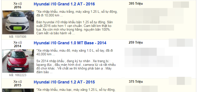 Xe giá rẻ cũ và mới: Cuộc đua tất tay, đấu nhau từng giá - 2 Xe cũ đời 2014 - 2016 có mức giá không quá cạnh tranh so với xe mới, điều này báo hiệu sự khó khăn mới dành cho xe cũ.