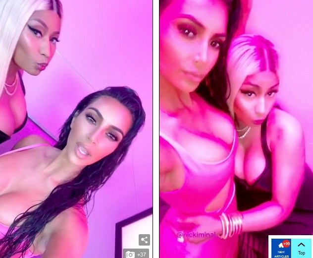 Kim Kardashian khoe dáng đồng hồ cát - 16
Nicki Minaj cũng có mặt