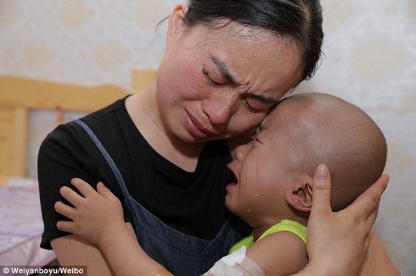 Clip “em bé ung thư lau nước mắt cho mẹ” khiến dân mạng cảm động - 1 Clip “em bé ung thư lau nước mắt cho mẹ” khiến dân mạng cảm động - 1