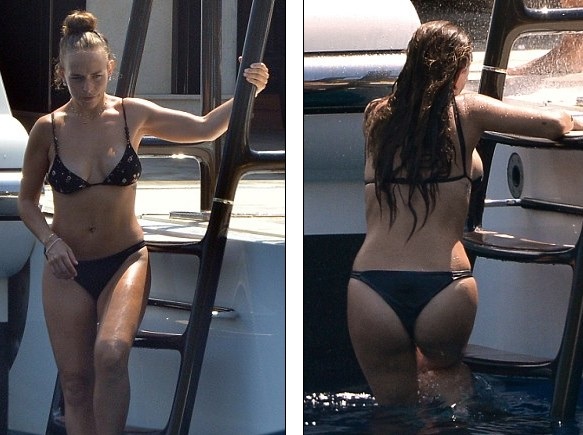 Con gái tỷ phú Topshop lần đầu lộ mặt quý tử - 4
Con gái tỷ phú Topshop diện bikini đơn giản và trẻ trung