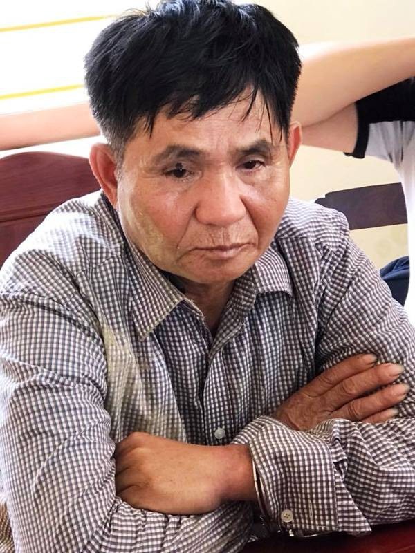 Đối tượng Vi Văn Phương tại cơ quan công an.