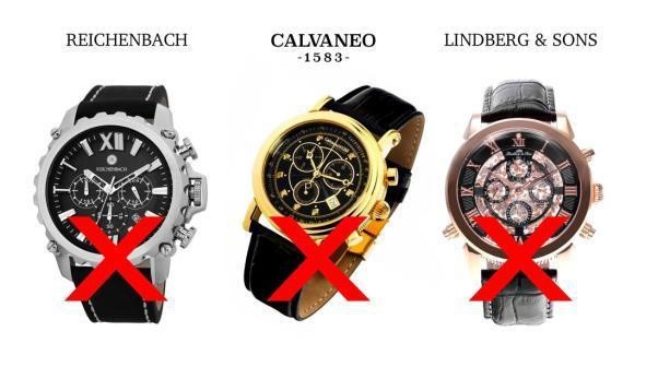 Chuyên gia đồng hồ Xwatch: Hà Nội - "Thủ phủ" hàng fake? - 2 Một số thương hiệu Tàu gắn mác Đức, Thuỵ Sĩ nằm trong Blacklist (danh sách đen về đồng hồ) của thế giới (Nguồn: Trustedwatch.com)