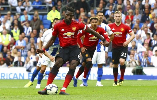 Mourinho mắc sai lầm khi để Pobga đeo băng đội trưởng MU - 1 
Pogba ghi hai bàn cho MU nhưng đều từ chấm 11m