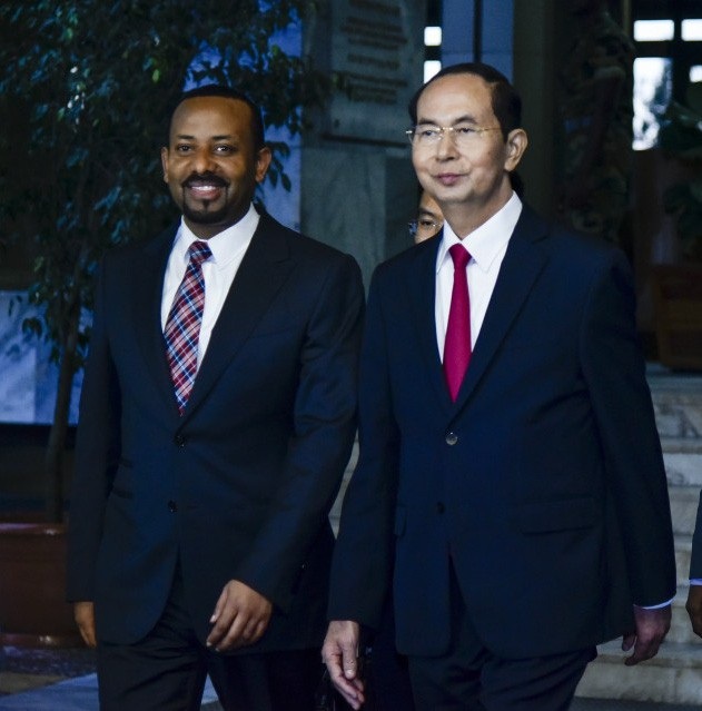Chủ tịch nước Trần Đại Quang hội kiến Thủ tướng Ethiopia - 1 Chủ tịch nước Trần Đại Quang và Thủ tướng Ethiopia Abiy Ahmed