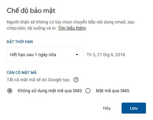 Hướng dẫn gửi email với chức năng tự hủy trên hộp thư Gmail - 4