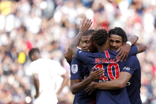 
Tam sát của PSG, Mbappe, Neymar, Cavavi mỗi người ghi 1 bàn thắng
