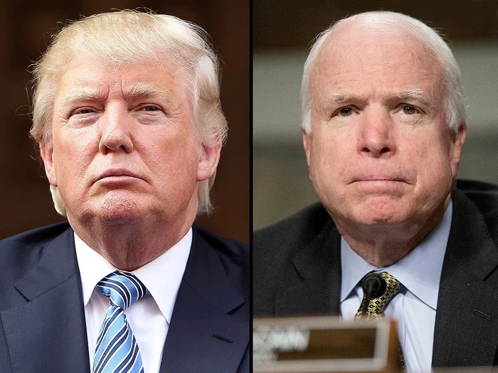 Tổng thống Trump bị chỉ trích vì ngăn Nhà Trắng ca ngợi ông John McCain - 1
Tổng thống Mỹ Donald Trump (trái) và Thượng nghị sĩ John McCain (Ảnh: People)