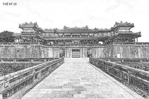 Cố đô Huế - Dấu ấn lịch sử nhìn từ hiện tại - 1 Ngọ Môn Quan là cổng chính ở phía Nam, lớn nhất trong 4 cổng ở Hoàng thành Huế. Đây là lối đi lại dành riêng cho Vua hoặc dùng để tiếp đón các sứ thần. Sau lần đại trùng tu vào năm 1968, ngày nay, Ngọ Môn Quan vẫn là bộ mặt tiêu biểu của Kinh thành Huế, được thắp đèn tráng lệ vào buổi tối, sừng sững, uy nghiêm giữa đất trời.