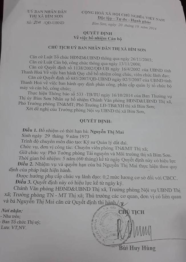 Nữ phó phòng được “ưu ái” bổ nhiệm khi thiếu nhiều tiêu chuẩn tại Thanh Hóa - Ảnh 1.