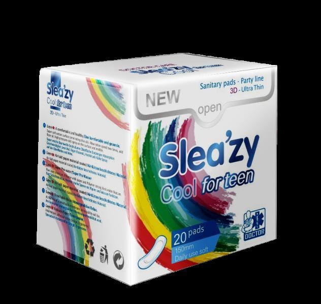 Thật tiếc nếu bạn chưa dùng SLEA’ZY cool for teen - 3 BVS Slea’zy cool for teen (dùng trước & sau kỳ kinh): Chiều dài 15.5 cm
