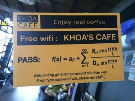 "Vò đầu bứt tai" với những mật khẩu Wi-Fi thách đố người xem - 10 Chủ cửa hàng có tâm nhất, hướng dẫn khách nếu không giải được toán thì hãy hỏi nhân viên.