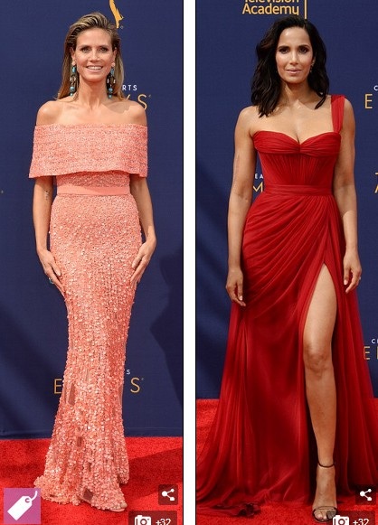 Heidi Klum gợi cảm bên Padma Lakshmi - 1
Heidi Klum (trái) và Padma Lakshmi (phải) dự lễ trao giải Emmy ngày 9/9 vừa qua