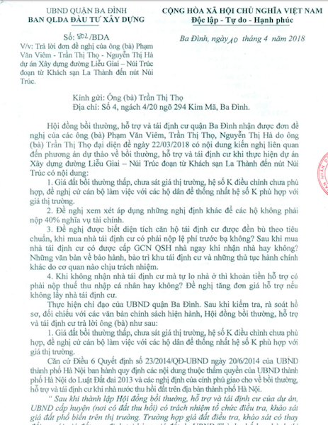 Vụ thu hồi đất tại phường Kim Mã: Người dân làm phép so sánh để thấy sự thiệt thòi! - Ảnh 1. Vụ thu hồi đất tại phường Kim Mã: Người dân làm phép so sánh để thấy sự thiệt thòi! - Ảnh 1.