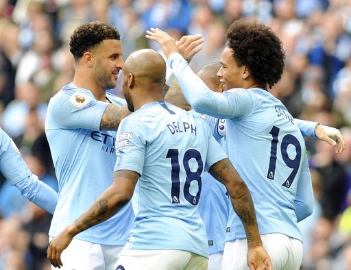 Man City 3-0 Fulham: Chênh lệch lớn về đẳng cấp - 1
Man City ăn mừng bàn thắng đầu tiên của trận đấu ngay phút thứ 2