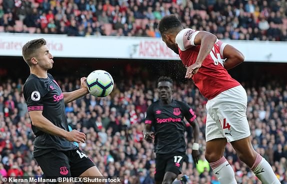 
Pha bóng chạm tay cầu thủ Everton trong vòng cấm địa, nhưng không có phạt đền co Arsenal
