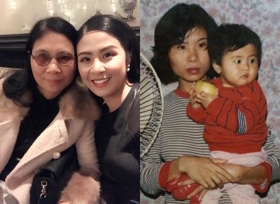 Hoa hậu Ngọc Hân tiết lộ lí do xúc động khiến cô quyết không Nam tiến - 7 Ngọc Hân và mẹ khi cô còn nhỏ và hiện tại.