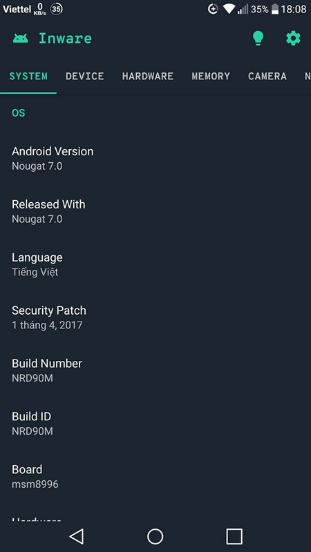 Thủ thuật giúp kiểm tra cấu hình chi tiết trên smartphone và máy tính bảng - 1 Thủ thuật giúp kiểm tra cấu hình chi tiết trên smartphone và máy tính bảng - 1
