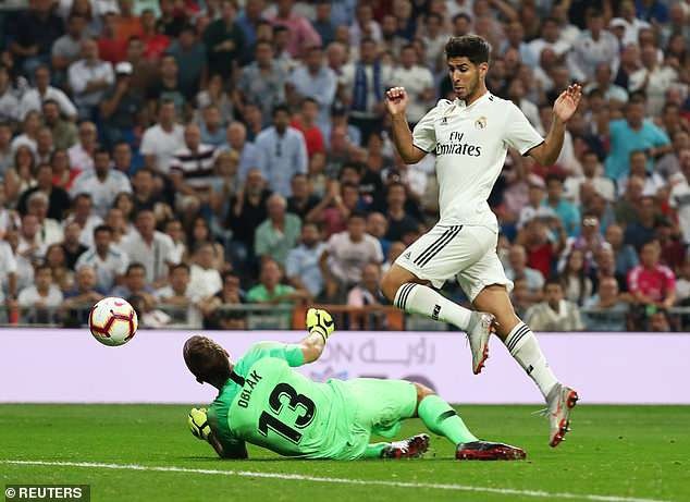 Real Madrid bất phân thắng bại với Atletico tại Bernabeu - 5
Asensio có ít nhất hai lần không hạ được Oblak ở tình huống đối mặt