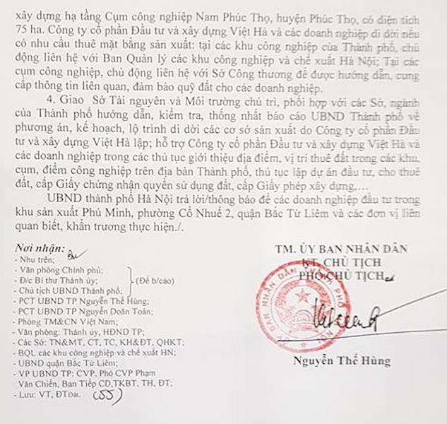 Hà Nội: Địa điểm di dời cho gần 30 doanh nghiệp kêu cứu, Công ty Việt Hà cần cung cấp thông tin cụ thể? - Ảnh 2. Hà Nội: Địa điểm di dời cho gần 30 doanh nghiệp kêu cứu, Công ty Việt Hà cần cung cấp thông tin cụ thể? - Ảnh 2.