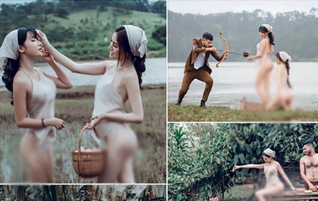 Á hậu Thư Dung bị “tước” danh hiệu Á quân Người mẫu thời trang - 1 Hình ảnh bị cho là phản cảm của Thư Dung.
