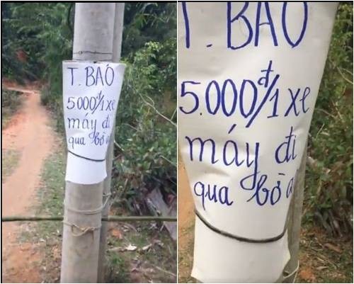 Chủ đất lập “trạm thu phí” tại bờ ao, “xé vé” 5.000 đồng/lượt - 2
Trạm thu phí tại bờ ao đã bị lập biên bản, yêu cầu xoá bỏ