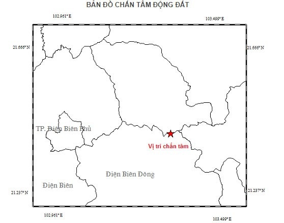 Động đất 3,9 độ richter tại Điện Biên - 1 Động đất 3,9 độ richter tại Điện Biên - 1