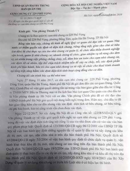 Cư dân chung cư 229 phố Vọng phản đối kết luận của Sở Xây dựng TP Hà Nội! - 3 Cư dân chung cư 229 phố Vọng phản đối kết luận của Sở Xây dựng TP Hà Nội! - 3