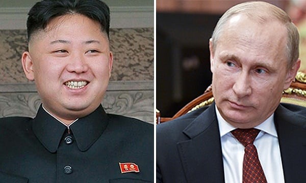 Ông Putin khen ông Kim Jong-un “khôn khéo, trưởng thành” trong đối đầu phương Tây - 1
Tổng thống Nga Vladimir Putin (phải) và lãnh đạo Triều Tiên Kim Jong-un (Ảnh: Getty)