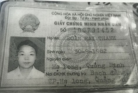 Tham mua iPhone giá rẻ, chuyển hàng trăm tỷ đồng cho “siêu lừa” - 2 Bản chụp CMND được Thanh chuyển cho người mua hàng để làm tin.