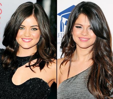 Khi các sao “song sinh” mà chẳng cùng huyết thống - 4 Selena Gomez hẳn đã rất vui mừng khi tìm lại “người chị em” thất lạc lâu năm là Lucy Hale.