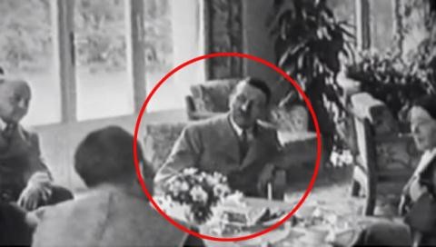 Bằng chứng Hitler trốn qua đường hầm, được nhà giàu giúp đỡ - 6
Hình ảnh được cho là Hitler ngồi ăn tối ở Argentina
