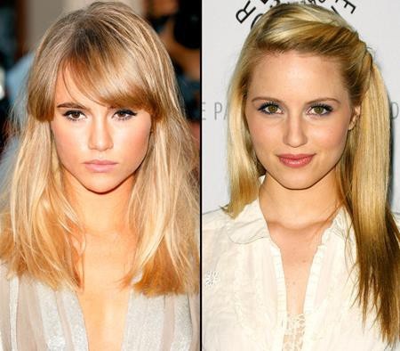 Khi các sao “song sinh” mà chẳng cùng huyết thống - 5 Hồi mới ra mắt, chân dài Suki Waterhouse đã rất được chú ý nhờ vẻ ngoài hao hao giống nữ diễn viên phim “Glee” Dianna Agron.