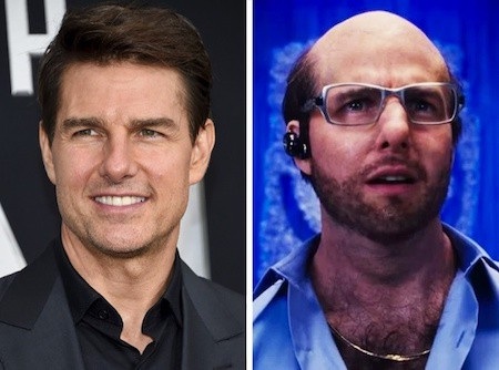 Sao và những màn hoá trang thần sầu trên màn bạc - 6 Hoá thân thành nhân vật Les Grossman trong “Tropic thunder”, Tom Cruise đã hoàn toàn bỏ lại vẻ điển trai, lãng tử ở bên ngoài khung hình