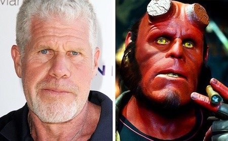 Sao và những màn hoá trang thần sầu trên màn bạc - 7 Có lẽ, dù đã nhiều lần xem “Hellboy” nhưng vẫn không có nhiều khán giả nhớ được gương mặt thật sự của Ron Perlman, nam chính trong phim