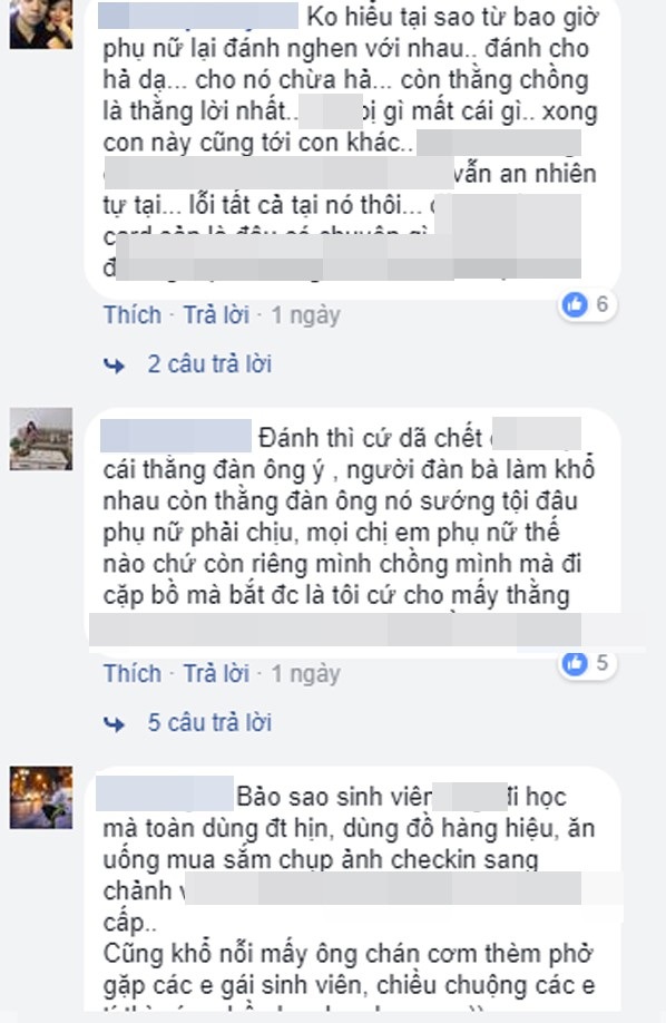 Dân mạng sục sôi khi vợ vào nhà nghỉ đánh tình địch, chồng lượn lờ bên ngoài… “đứng xem” - 3 Bình luận bày tỏ sự bức xúc của cư dân mạng.
