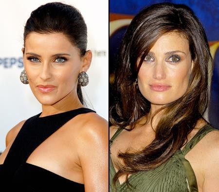 Khi các sao “song sinh” mà chẳng cùng huyết thống - 8 Nelly Furtado và Idina Menzel trông cũng giống nhau như hai chị em ruột.